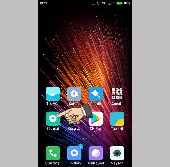 Vào app
